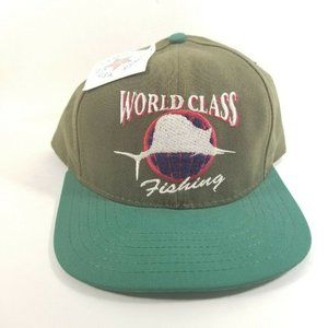 World Class Fishing Hat Green Snap back